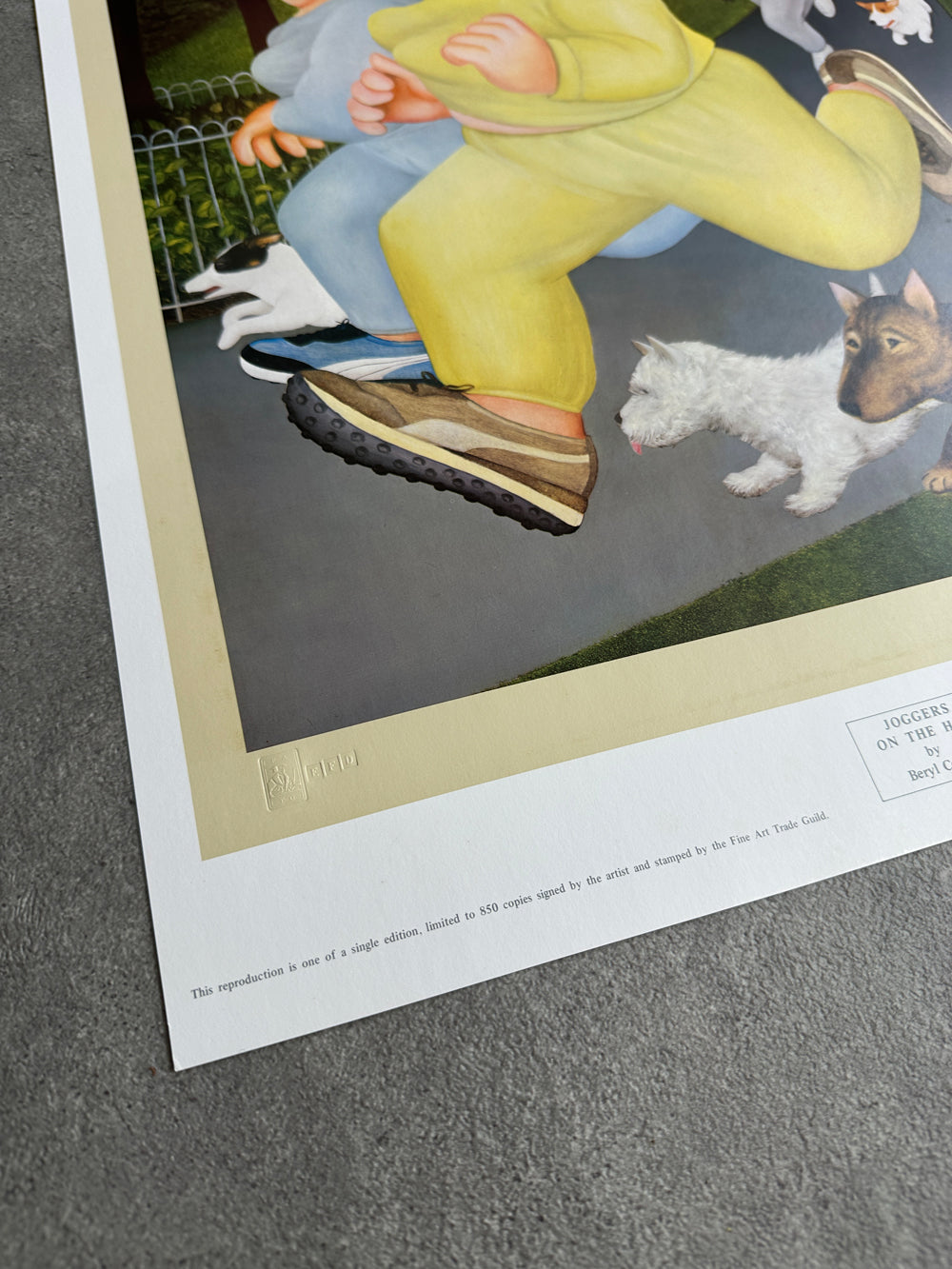 Joggers on the Hoe (lithograph)