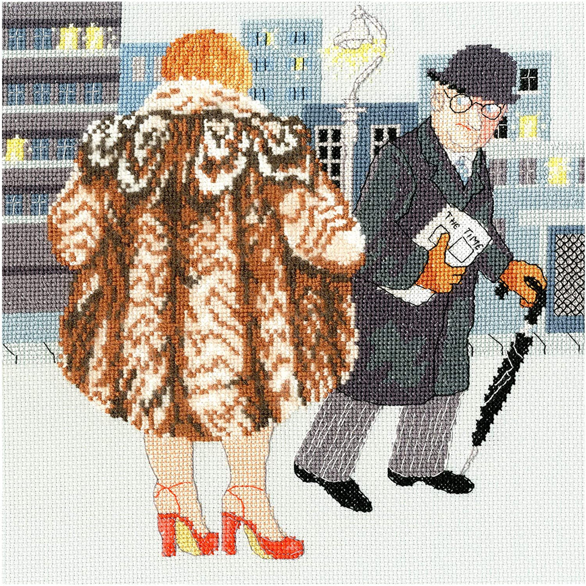 'My Fur Coat' Cross Stitch Set