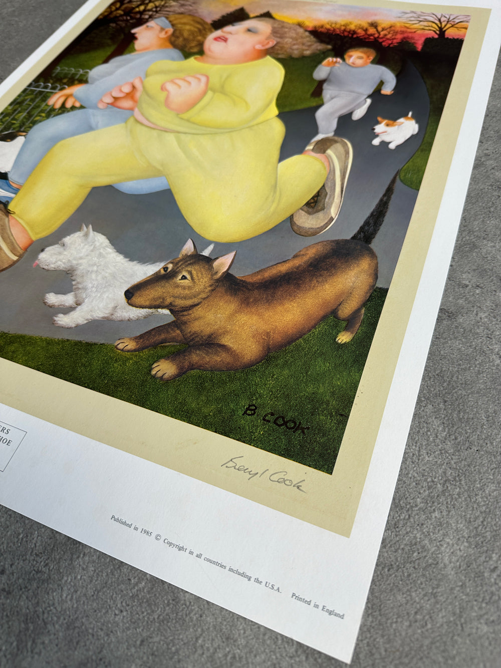 Joggers on the Hoe (lithograph)