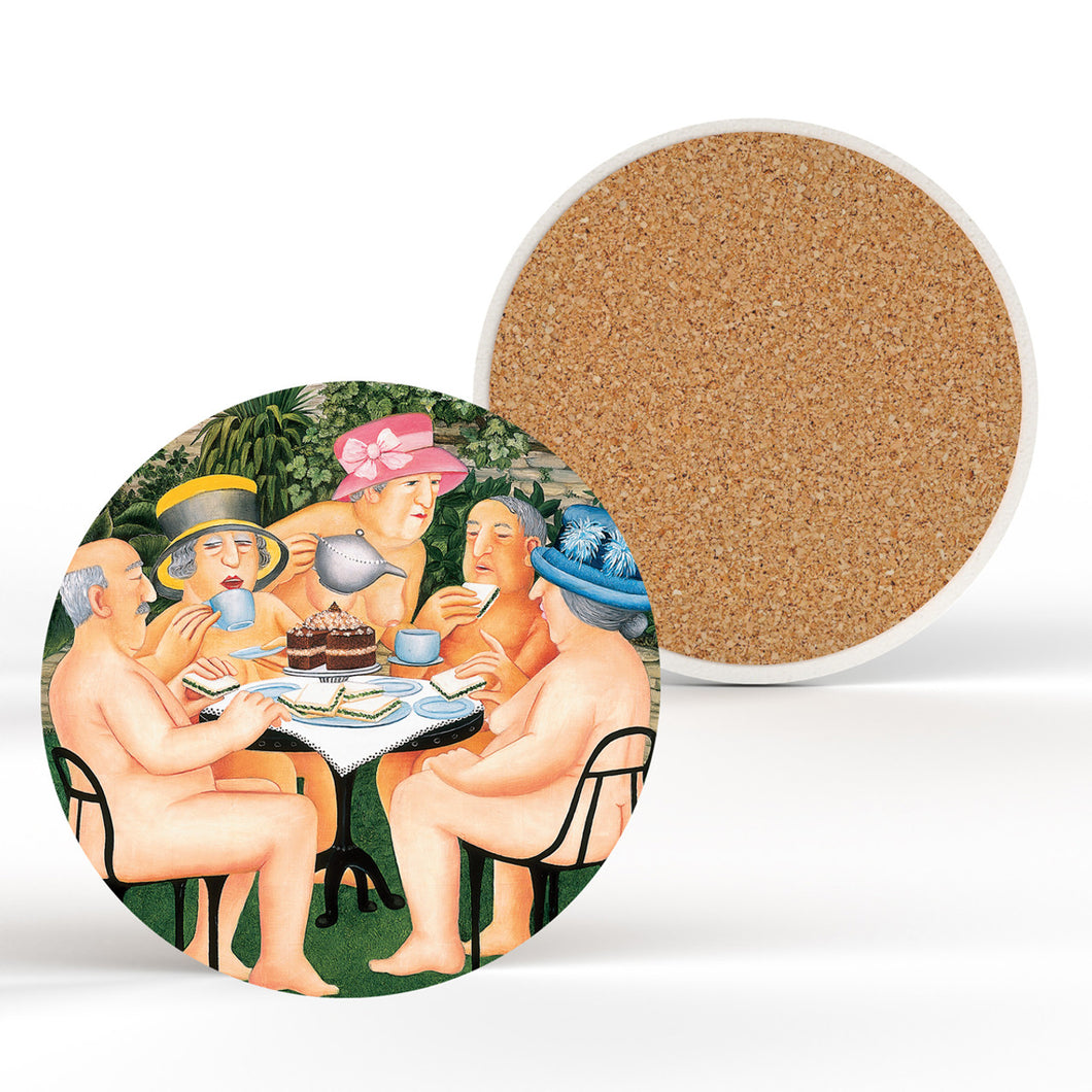 Tea in the Garden Ceramic Coaster