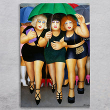 Load image into Gallery viewer, Clubbing in the Rain 30cm x 20cm Ceramic Tile
