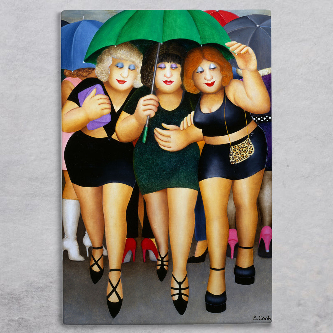 Clubbing in the Rain 30cm x 20cm Ceramic Tile